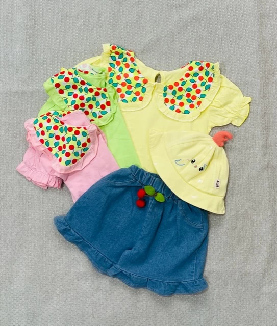 ست تیشرت شلوارک آلبالو کد42